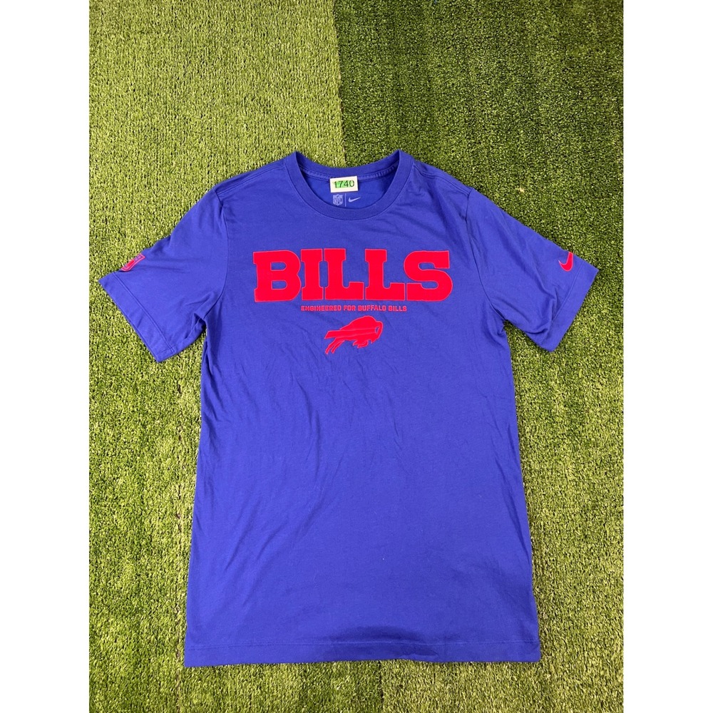 Nike Buffalo Bills NFL Dri-FIT T-Shirt Mens Small Royal Blue Short Sleeve Tee